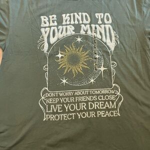 Awake Green Short Sleeve Tee with Inspirational Design